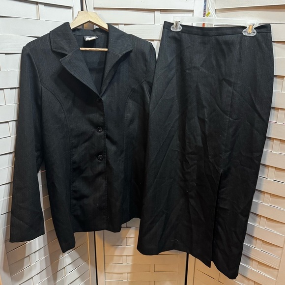 first option Pants - First Option Two Piece Skirt and Blazer Set